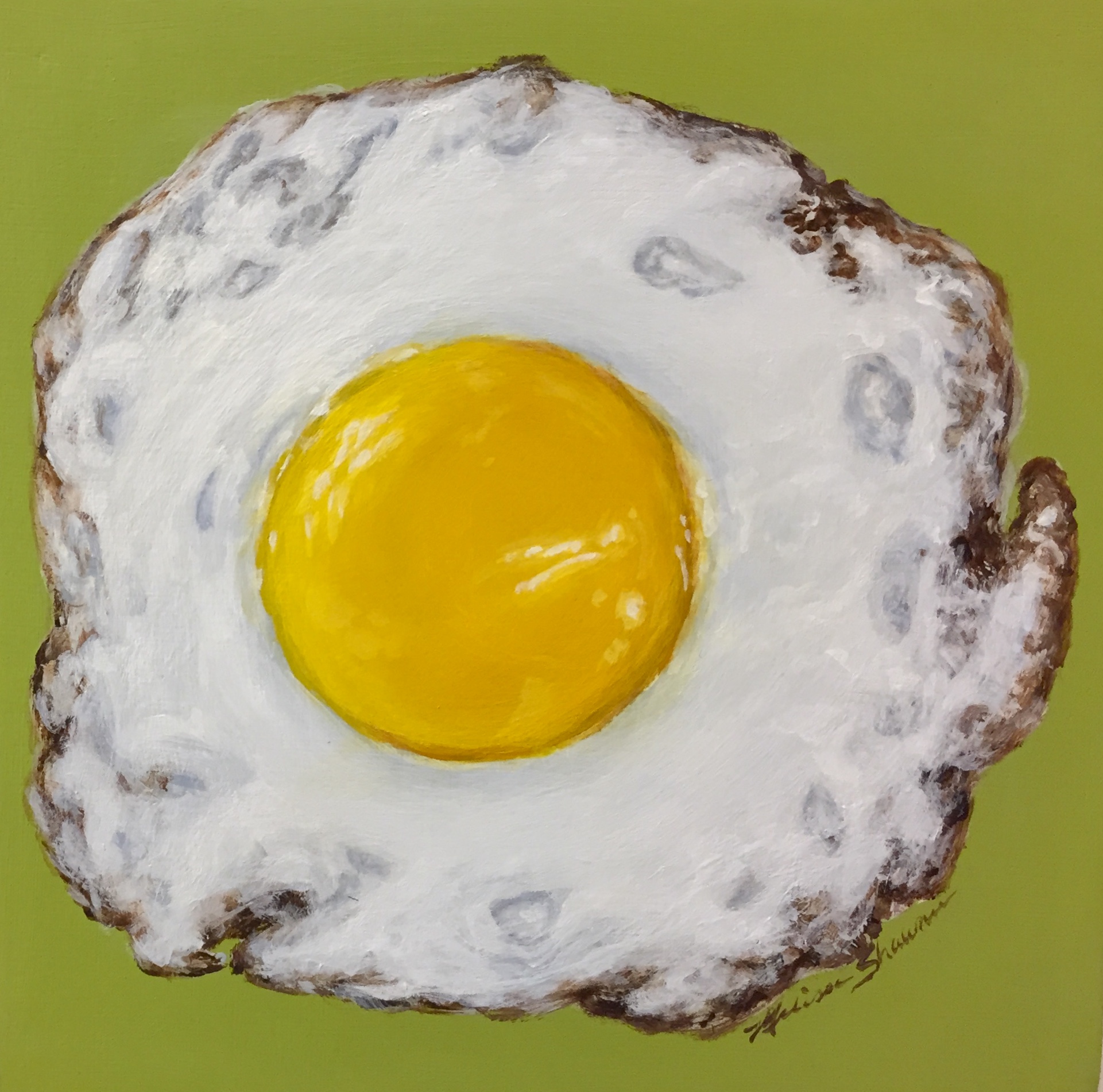 egg art, kitchen art, fried egg, food art, fine art